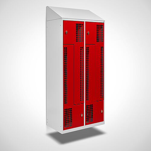 Z-shape locker Type GSZ-WH-ST-EU 2 compartments-400 mm compartment width 