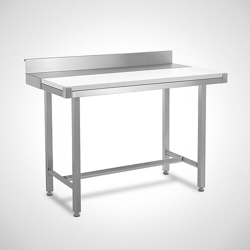 Edelstahl-Stufenarbeitstisch mit HDPE-Platte Typ SAH-H 
