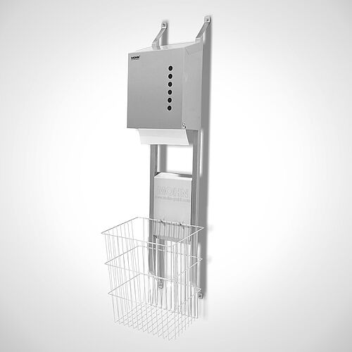 Dryrack Type DR-I + opt. hand towel dispenser + paper basket (PK-D 40 Ltr.) 