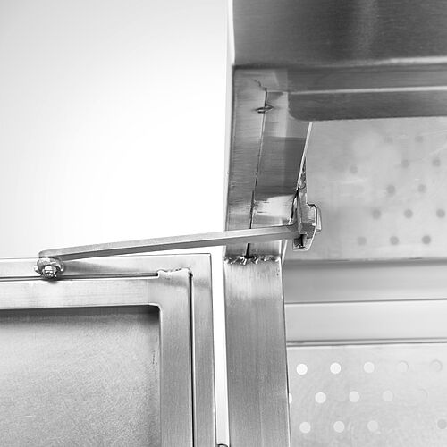 Ventilated storage cabinet Type ASD-SON 100-60, Detail: door bolt, secured at the top, ID: 20-63755
