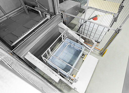 Cabin washing system Type KWA-Rotar, different container designs and sizes washable 