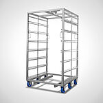 Smoke house trolley Type M-shape with 7 layers and heat resistant wheels 