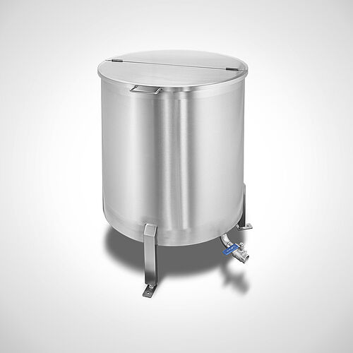 Stainless steel bin Type SAFT-B 250, ID 20-64078, Lid closed 