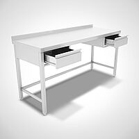 Arbeitstisch Typ AT-U mit 2 untergebauten Kastenschubladen (KSL-U 400)