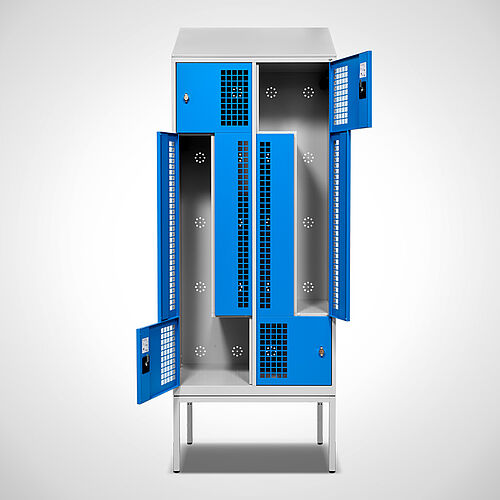 Z-shape locker Type GSZ-UG-ST-EU 2 compartments-400 mm compartment width 