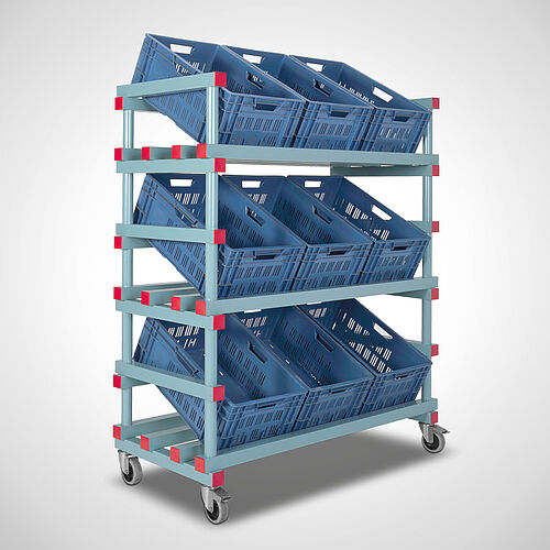 Storage rack made of plastic Type LR-K-3-3, Art.-Nr. 59.01.00.25 