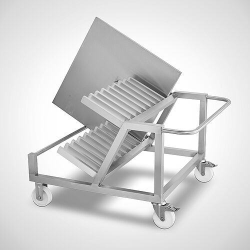 Lid transport trolley type DW, art. no. 41.00.00.30, For transport and storage of lids 