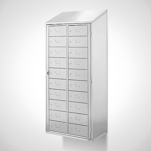 Wandhängender Wäsche-Ausgabeschrank Typ WAS-WH-VA-EU 2/10, Art.-Nr. 45.10.07.53 