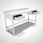 Work table Type AT-U with 2 box drawers Type KSL-U 400