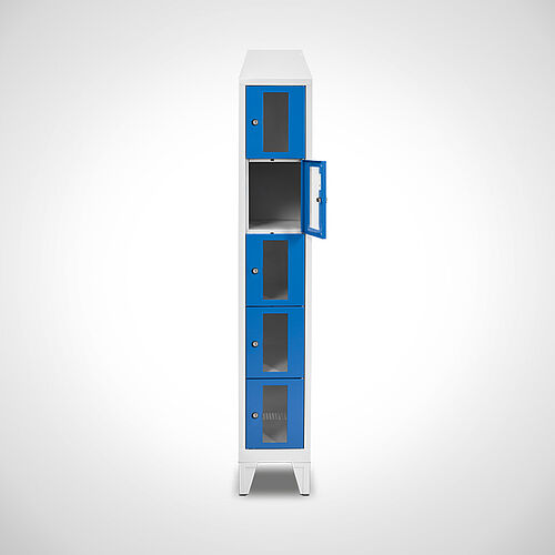 Compartment cupboard with acrylic glass doors Type FSA5-AF-ST-EU 1 compartment with 300 mm compartment width, item no. 46.00.05.50 