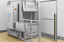 Cabin washing systemType KWA-200, side view with safety fence 