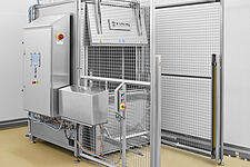 Cabin washing systemType KWA-200, side view with safety fence 