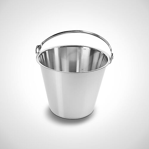 Stainless steel bucket without reinforced floor band (volume 10 ltr.), item no. 48.00.00.02 