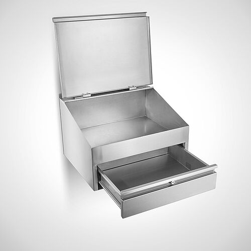 Wall-mounted desk with 1 drawer and foldable panel cover Type WPS-II, art. no. 49.00.02.13 