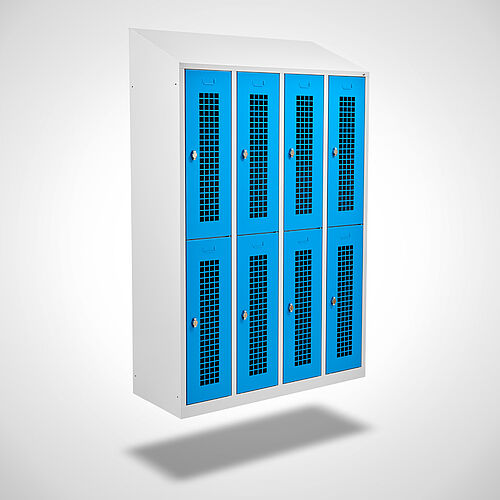 Locker, two-storey Type GS2-WH-ST-EU 4 compartment-300 mm compartment width, art. no. 45.00.04.06 