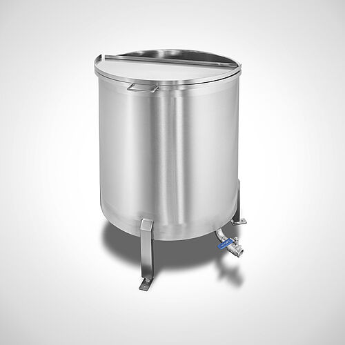 Stainless steel bin Type SAFT-B 250, ID 20-64078, Lid, folded on one side 