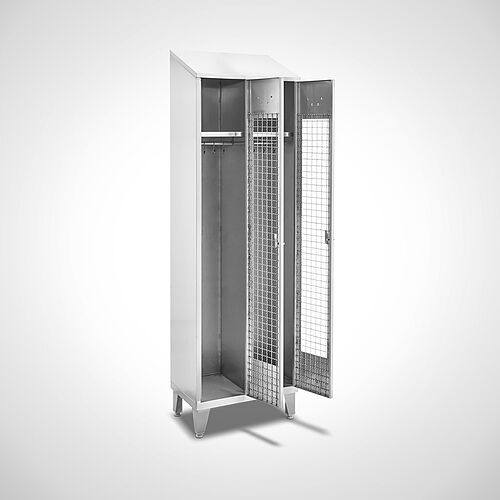 Custom-made locker made of stainless steel Type GS-AF-VA-2-25-SON (compartment width 250 mm), ID-No. 21-62910 