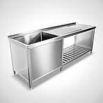 Sink unit Type SPT-1B with dripping surface, base with grate 