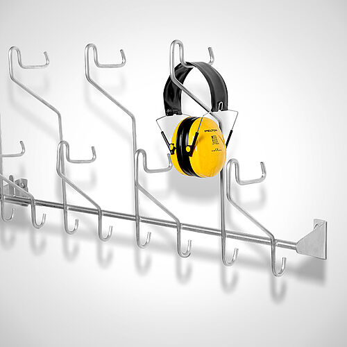 Hook and ear protection suspension made of stainless steel 