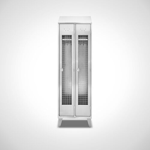 Custom-made locker made of stainless steel Type GS-AF-VA-2-25-SON (compartment width 250 mm), ID-No. 21-62910 