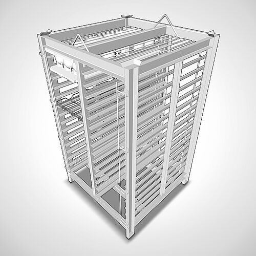 Ripening rack (salt bath) for cheese, both side, 2x14 floors 