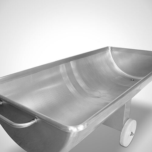 Detail: Inside with hygienic trough 