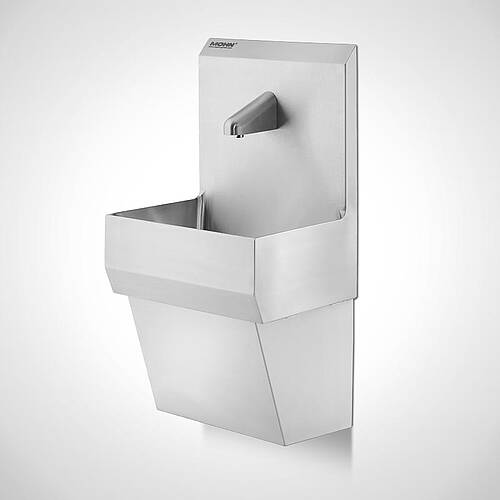 Sensor-Handwaschbecken mit optionaler Medienverblendung 