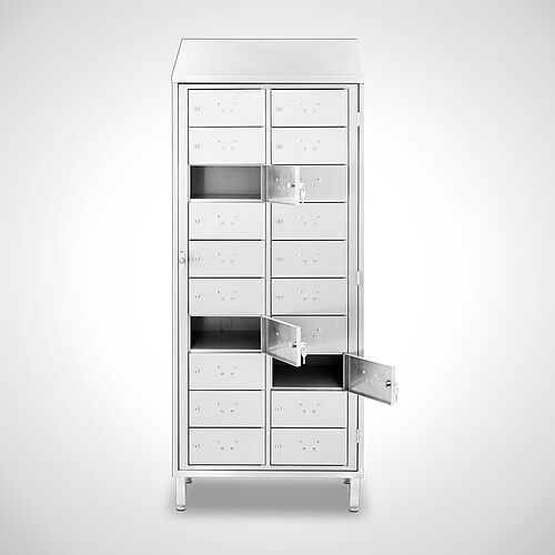 Laundry output cupboard Type WAS-AF-VA-EU-2-10 (20 compartments), art. no. 45.10.07.57 (frontside) 