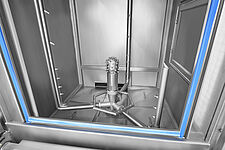 Cabin washing system Type KWA-200, lower nozzle system with a hedgehog head nozzle from the front flap view 