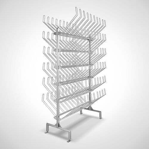 Boot holder type 12x STH-W-5 Highline, Art. No. 18.00.03.47 with stand frame for mounting on both sides, art. No. 18.00.01.97 