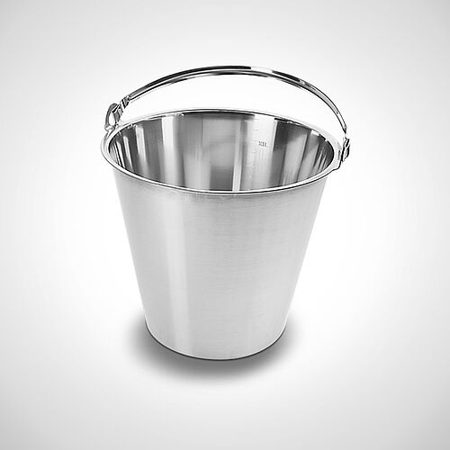 Stainless steel bucket without reinforced floor band (volume 12 ltr.), item no. 40.00.00.19 