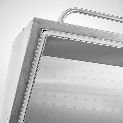 Smoke-stick washing machine, Detail: double-wall machine case, art. no. 49.00.00.49