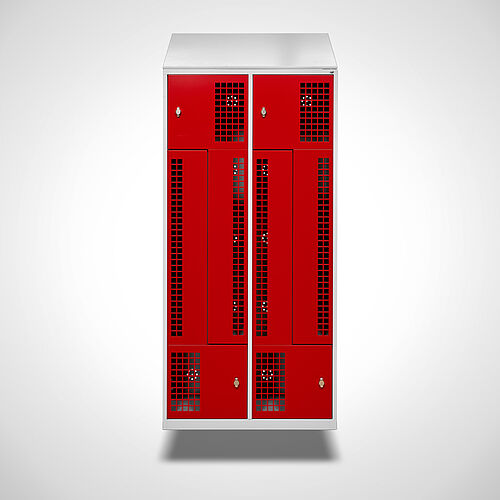 Z-shape locker Type GSZ-WH-ST-EU 2 compartments-400 mm compartment width 
