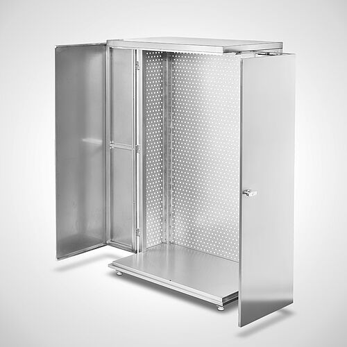 Ventilated storage cabinet Type ASD-SON 100-60, view right-side, open doors, ID: 20-63755 