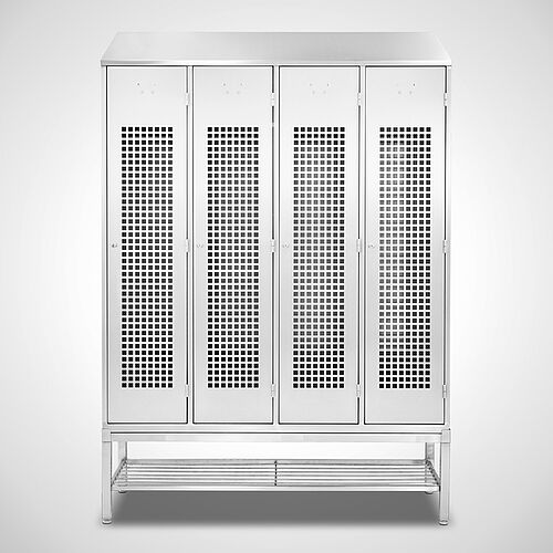 Type GS1-UG-VA-EU 4/4, view fronside, with opt. shoe rack 