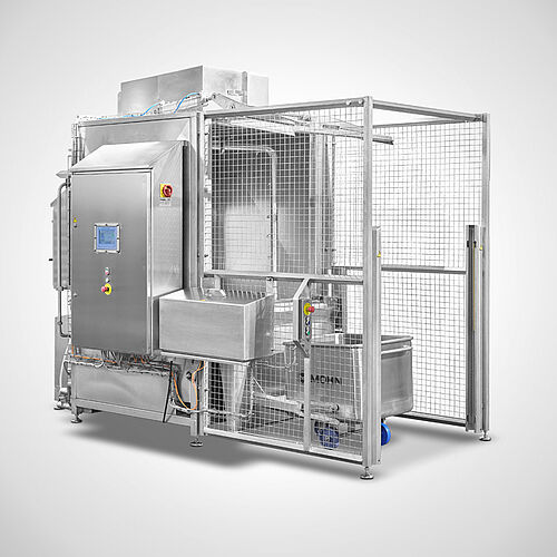 Cabin washing system Type KWA-200 for bin trolleys with safety fence, item no. 11.10.02.70 