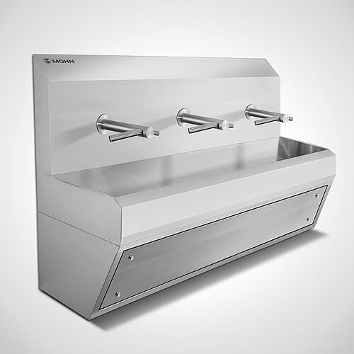 Hand wash basin, wall-mounted with Dyson-Tap sensor faucet Type WR-SRW-DT 3/24V 