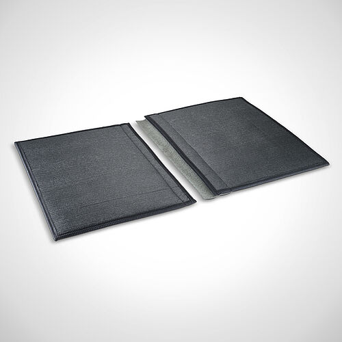 Disinfection mat with optional velcro connection to connect several mats 