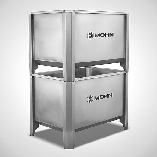 2 stacked highline stacking containers Type STB-H-OG F 490 