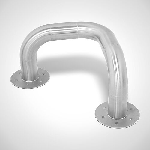 Impact protection rails in L-design