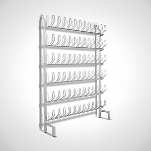 Stand-/wall-frame "STG-6" with 6 pcs. of 6 pair shoe holders for 36 pairs of shoes 