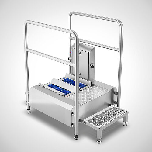 Pass-through sole cleaning machine Type Sole-Star 800 Ecoline, right hand version, item no. 11.10.08.38 