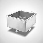 Edelstahl-Kühlbehälter Typ KB-400 Liter, Art.-Nr. 49.00.01.03 mit optionalem Siebeinsatz
