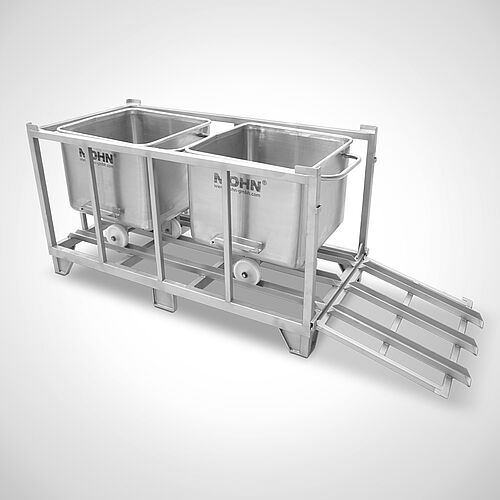 Transport rack for 200 Liter meat trolleys Type TG-HBW 200, art. no. 40.00.02.35 